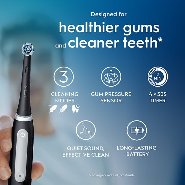 Oral-B iO3 Matt Black Electric Toothbrush + Travel Case