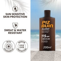 Piz Buin Allergy Sun Sensitive Skin Lotion SPF15 Med 200ml