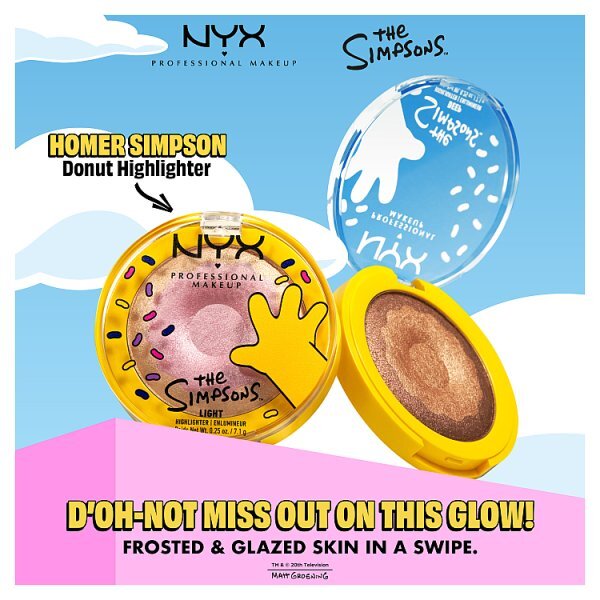 NYX Professional Makeup X The Simpsons Donut Highlighter Donut Mind If