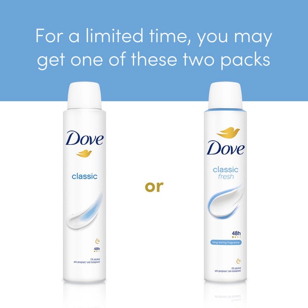 Dove Classic Fresh Anti-Perspirant Deodorant Aerosol 200 ml