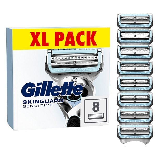 Gillette SkinGuard Sensitive Razor Blade Refills Aloe x8