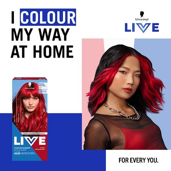 Schwarzkopf LIVE 092 Pillar Box Red Semi-Permanent Hair Dye