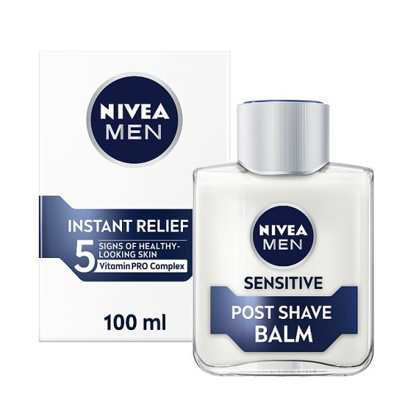 NIVEA MEN Sensitive Post Shave Balm with 0% Alcohol, 100ml