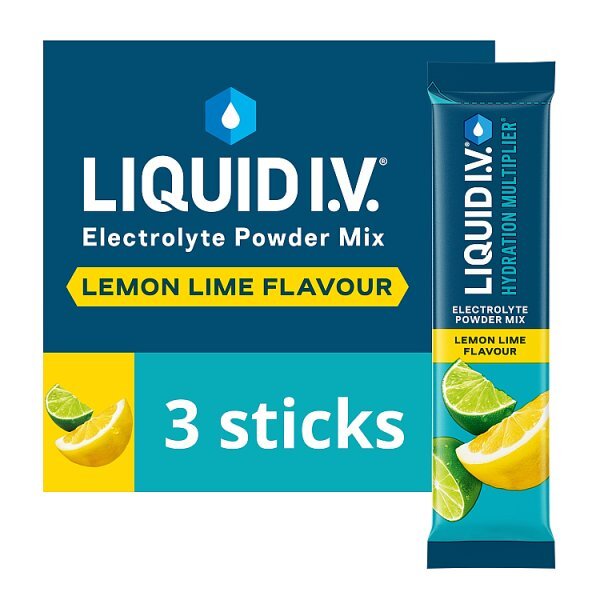 Liquid I.V. Electrolyte Powder Mix Lemon Lime X3