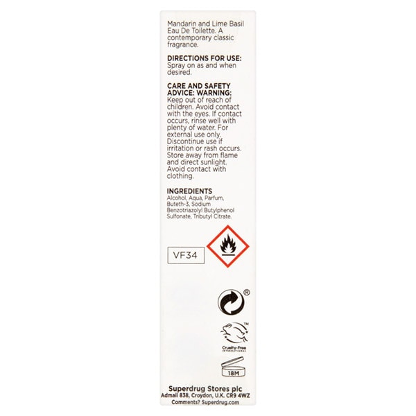 Superdrug Bloom Mandarin & Lime Basil EDT 10ml