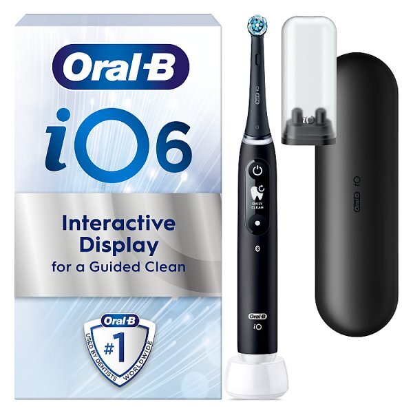 Oral-B iO6 Black Lava Electric Toothbrush + Travel Case