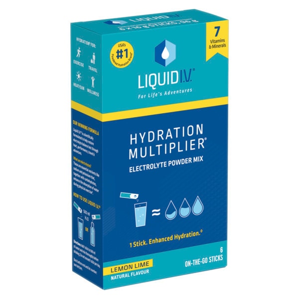 Liquid Iv® Electrolyte Powder Mix Lemon Lime X6