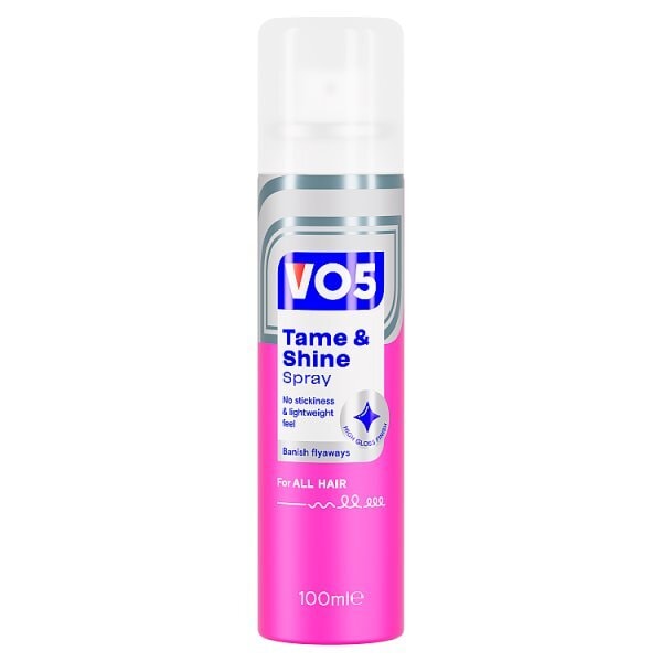 Vo5 Tame & Shine Hair Spray for a glossy finish 100ml