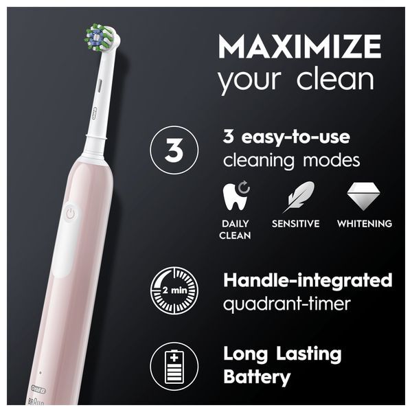 Oral-B ProSeries1 Pink Electric Toothbrush,Designed by Braun