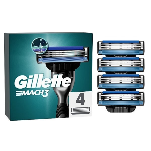 Gillette Mach3 Men’s Razor Blade Refills, 4 Count