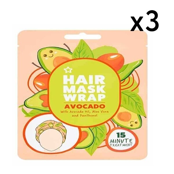 Superdrug Hair Wrap Mask Avocado x3 Bundle