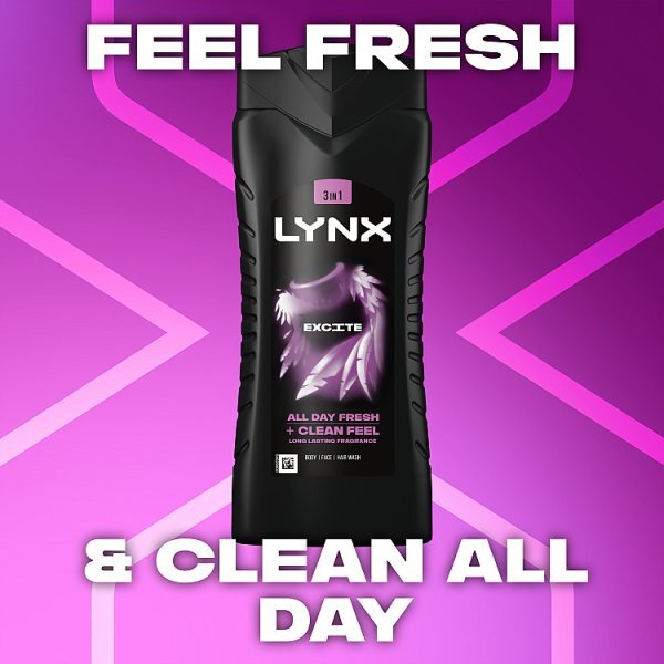 Lynx 3-in-1 Body Wash Shower Gel Excite 500ml