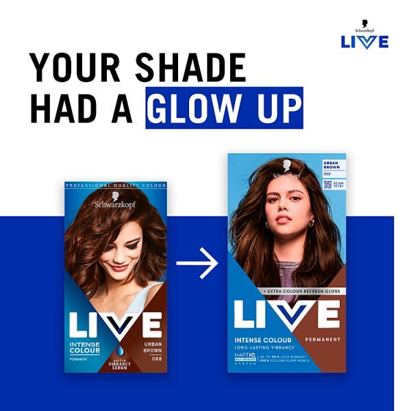 Schwarzkopf LIVE 088 Urban Brown Permanent Hair Dye