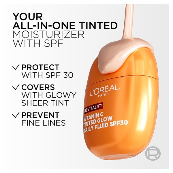L'Oréal Paris Revitalift Clinical Vitamin C Tinted Glow Daily Fluid SPF30 + Vitamin E, 40ml