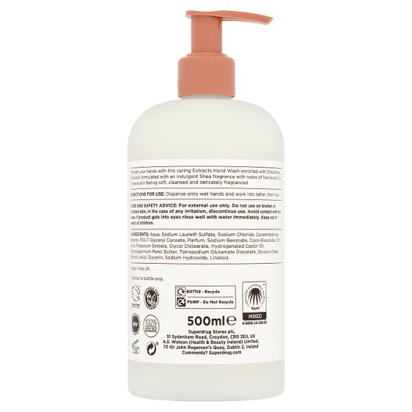 Superdrug Extracts Shea Hand Wash 500ml