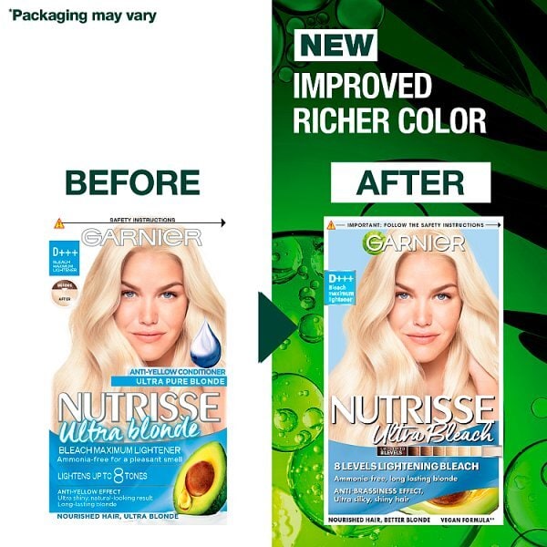 Garnier Nutrisse D+++ Bleach Lightener Permanent Hair Dye