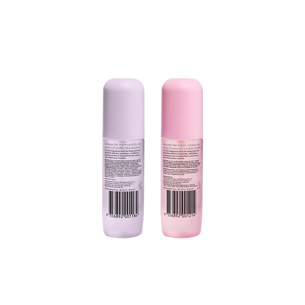 Gem Mists Body & Hair Coconut Vanilla 90Ml & Macadamia 90Ml