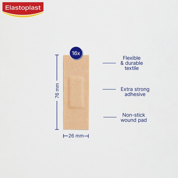 Elastoplast Extra Tough Waterproof Plasters 16 Plasters