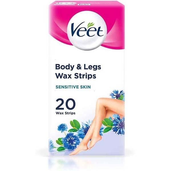 Veet Sensitive Easy Grip Body & Legs Wax Strips x20