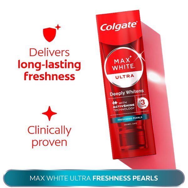 Colgate Max Ultra Fresh Pearls Whitening Toothpaste 75Ml