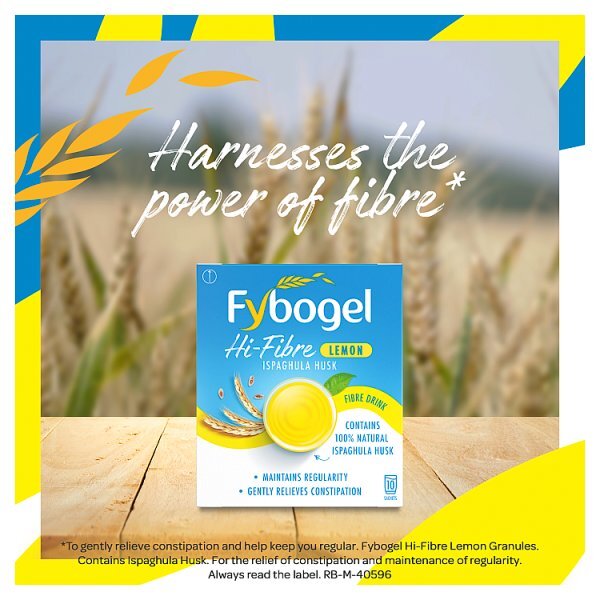 Fybogel Hi Fibre Lemon Constipation Relief 10 Sachets