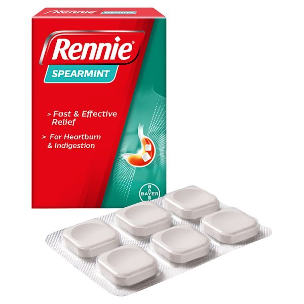 Rennie Spearmint Heartburn & Indigestion Relief 24 Tablets