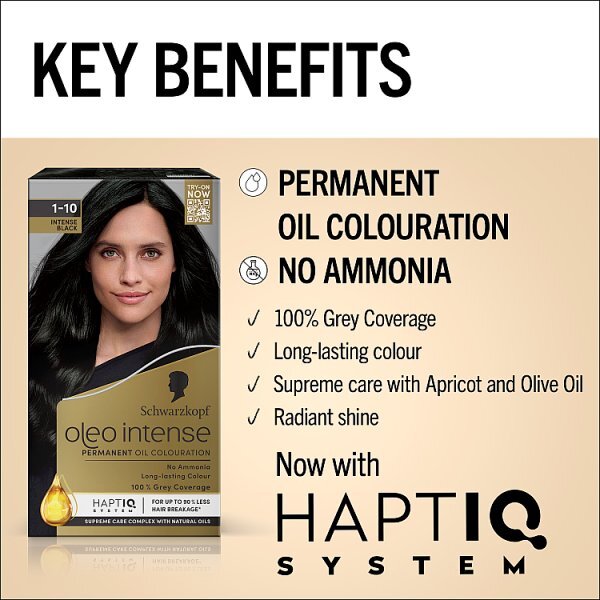 Schwarzkopf Oleo Intense 1-10 Intense Black Hair Dye
