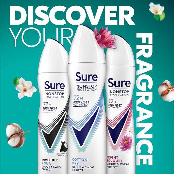 Sure Nonstop Protection Cotton Dry Anti-Perspirant Aerosol 150 ml