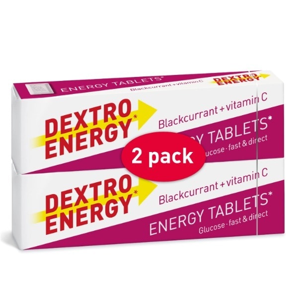 Dextro Energy Blackcurrant Glucose Tablets - Double Pack