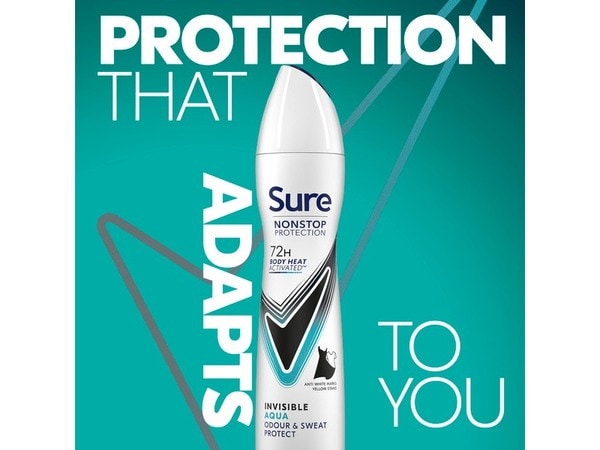 Sure Nonstop Protection Invisible Aqua Anti-Perspirant Aerosol 250 ml
