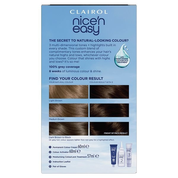 Clairol Nice'n Easy Hair Dye 3 Brown Black