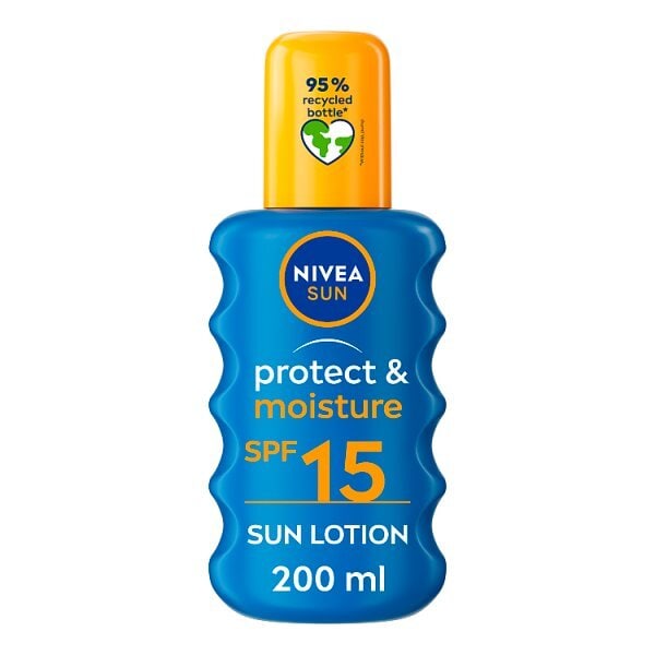 NIVEA SUN Suncream Spray Protect & Moisture SPF15 200ml