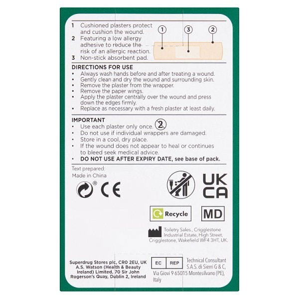 Superdrug Cushioned Plasters X 20