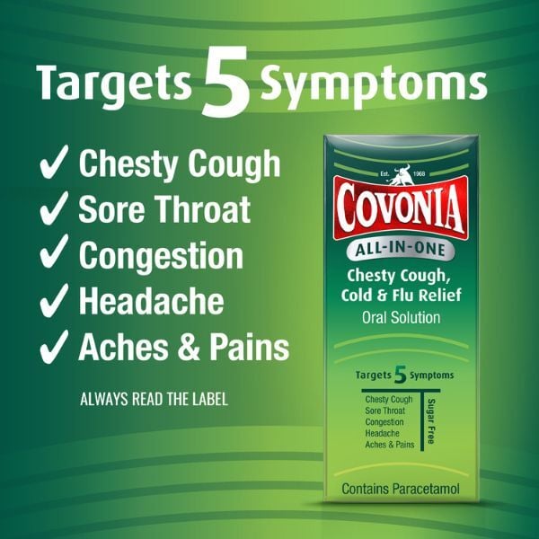 Covonia All-In-One Chesty Cough Cold & Flu Relief