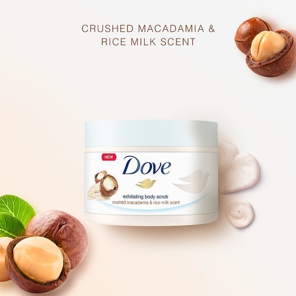 Dove Body Scrub Crushed Macadamia & Rice Milk 225ml