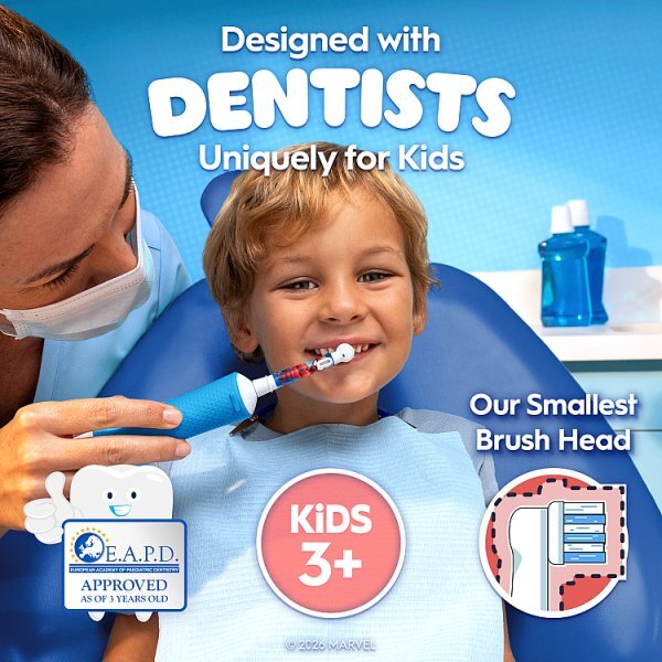 Oral-B Pro Kids Spiderman Toothbrush Heads, 4 Counts
