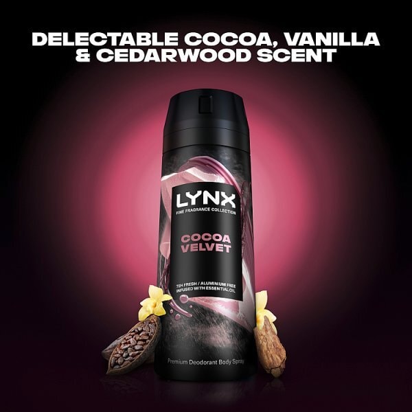 Lynx Fine Fragrance Collection Cocoa Velvet Premium Body Spray 150 ml