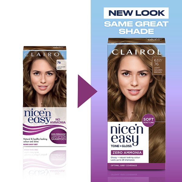 Clairol Nice'n Easy Tone+Gloss Semi-Permanent Hair Dye Golden Brown
