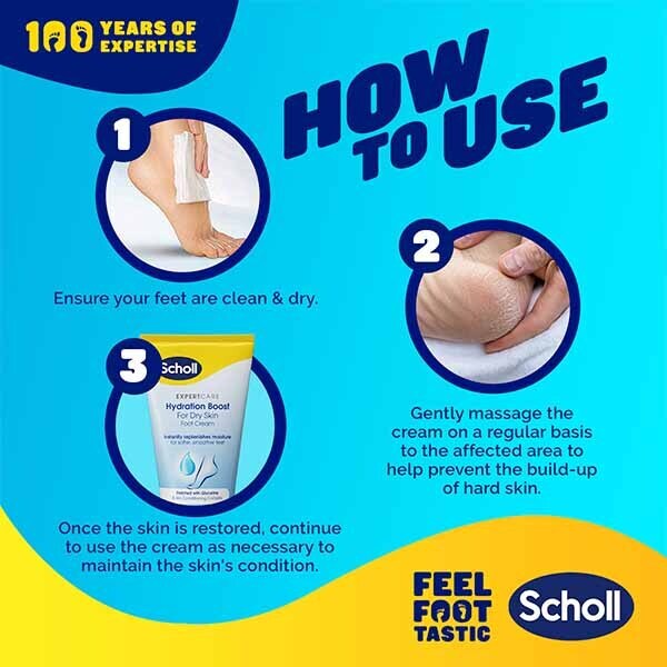 Scholl Hydration Boost Foot Cream For Dry Skin 150Ml