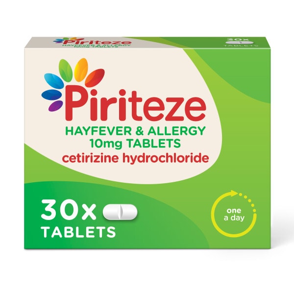 Piriteze Antihistamine Allergy Relief Tablets Cetirizine 30s