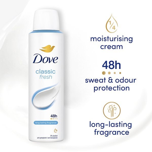 Dove Classic Fresh Anti-Perspirant Deodorant Aerosol 150 ml