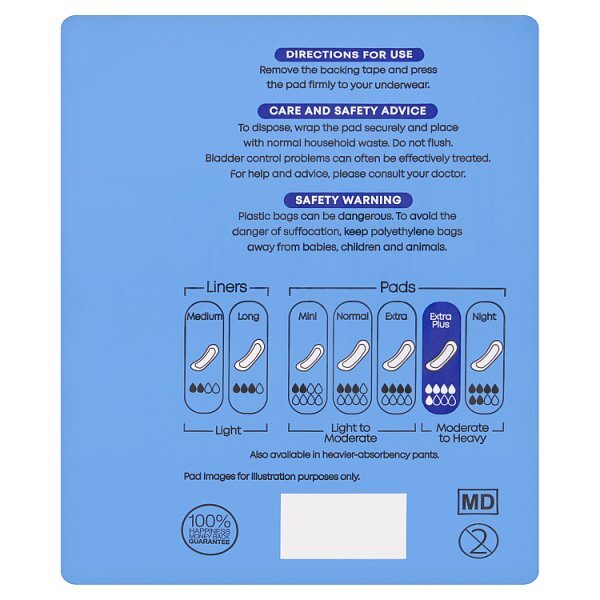 Superdrug Extra Plus Incontinence Pads x8
