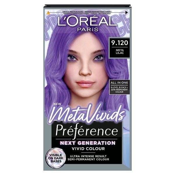 Preference Meta Vivids Semi-Permanent Hair Colour Lilac 9.12