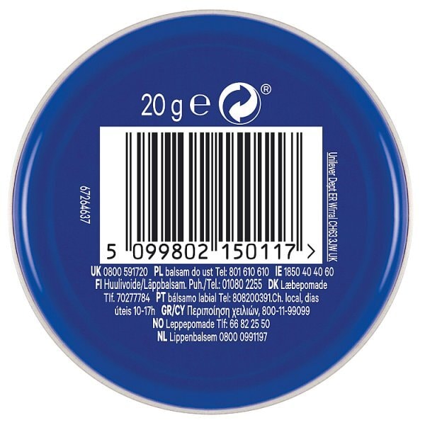 Vaseline Lip Therapy Original Lip Balm Tin 20 g