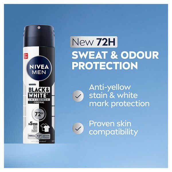 NIVEA MEN Black & White Anti-Perspirant Deodorant 150ml