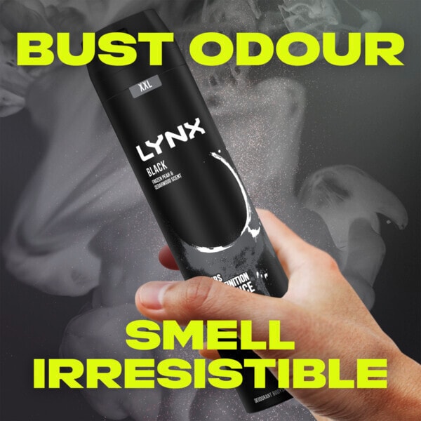 Lynx Deodorant Aerosol Bodyspray Xxl Black 250ml