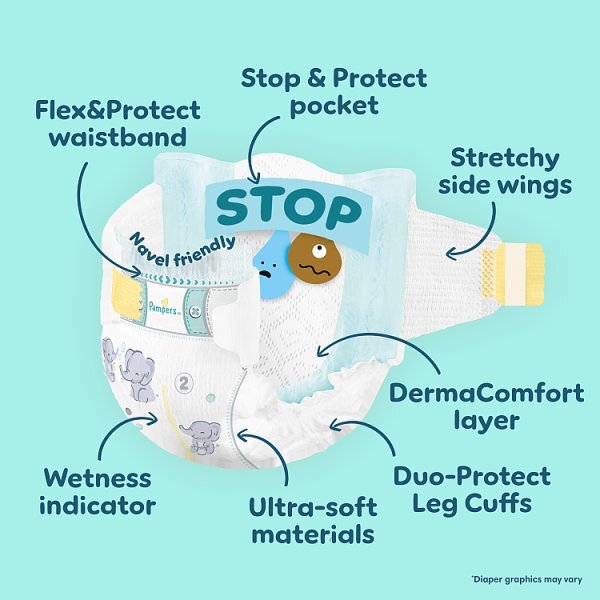 Pampers New Baby Size 2 Nappies Carry Pack x31