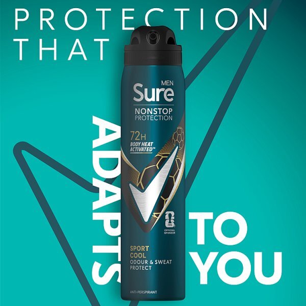 Sure Men Nonstop Protection Sport Cool Anti-Perspirant Aerosol 250 ml
