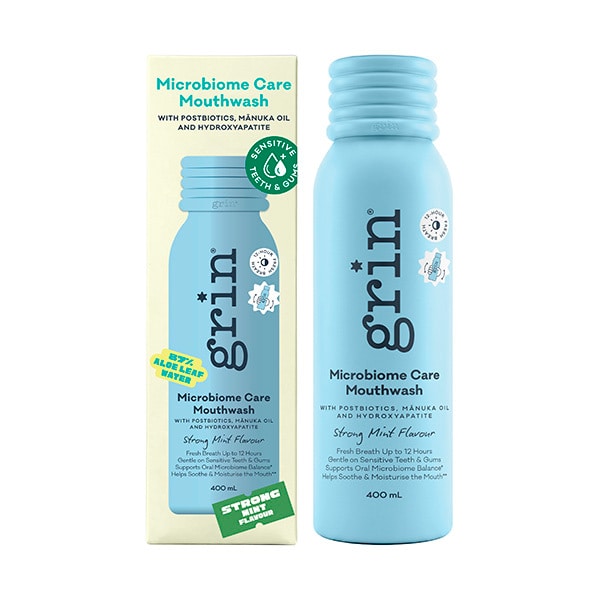 Grin Microbiome Care Mouthwash (Strong Mint) 400Ml