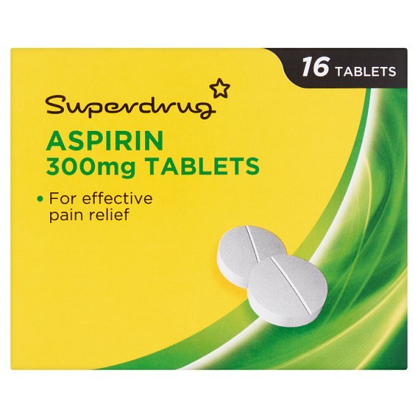 Superdrug Aspirin 16 Tablets 300mg